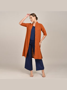 Saltpetre - Womens Relaxed Fit Solid Orange Co-Ord Set
