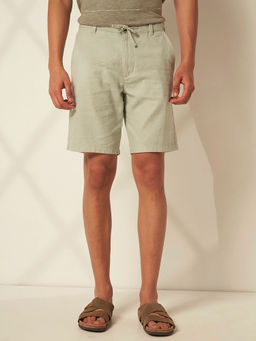 Selected - Green Organic Cotton Drawstring Shorts