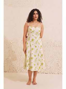 Dressfolk - Viasa Off-White Floral Midi Dress