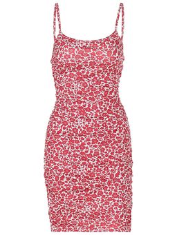 Outzidr - Pink Floral Bodycon Vacay Mini Dress