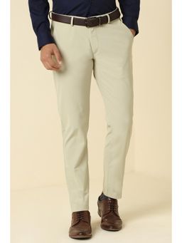 Allen Solly - Men Beige Solid Formal Trousers