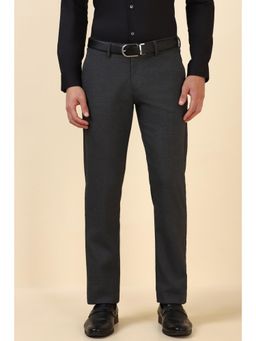 Allen Solly - Men Grey Textured Formal Trousers