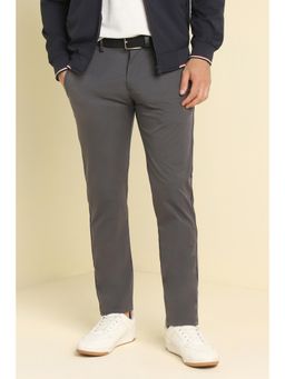 Allen Solly - Men Grey Solid Casual Trousers