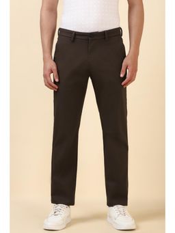 Allen Solly - Men Brown Textured Casual Trousers