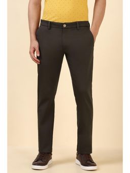 Allen Solly - Men Brown Solid Casual Trousers
