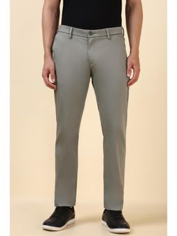 Allen Solly - Men Grey Solid Casual Trousers