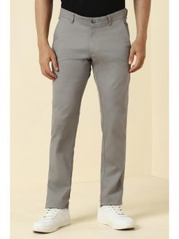 Allen Solly - Men Grey Textured Casual Trousers