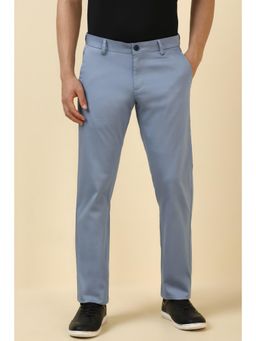 Allen Solly - Men Blue Solid Casual Trousers