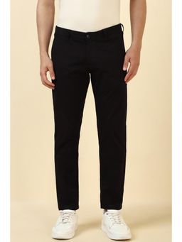 Allen Solly - Men Black Solid Casual Trousers