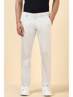 Allen Solly - Men White Solid Casual Trousers