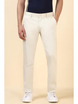Allen Solly - Men Beige Solid Casual Trousers