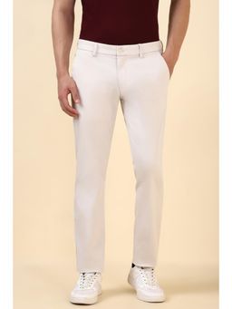 Allen Solly - Men White Solid Casual Trousers