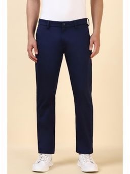 Allen Solly - Men Navy Blue Solid Casual Trousers