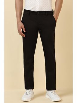 Allen Solly - Men Black Solid Casual Trousers