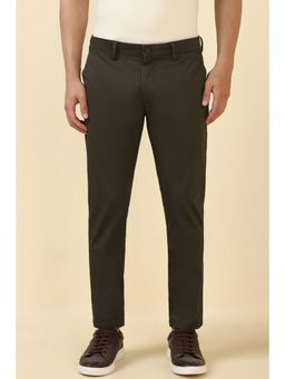 Allen Solly - Men Olive Solid Casual Trousers