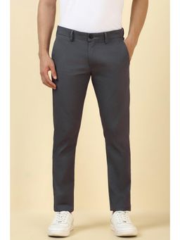 Allen Solly - Men Grey Textured Casual Trousers