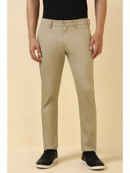 Allen Solly - Men Beige Textured Casual Trousers