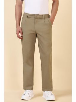 Allen Solly - Men Khaki Textured Casual Trousers