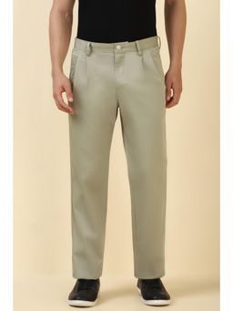 Allen Solly - Men Green Textured Casual Trousers