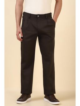 Allen Solly - Men Brown Solid Casual Trousers