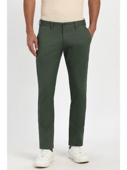 Peter England - Men Green Print Casual Trousers