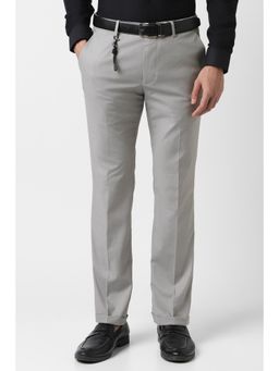 Van Heusen - Men Grey Textured Trousers