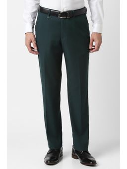 Van Heusen - Men Green Textured Trousers