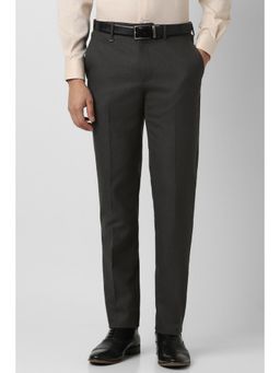 Van Heusen - Men Grey Textured Trousers