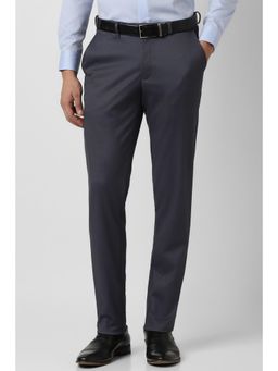 Van Heusen - Men Grey Textured Trousers