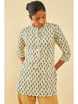 Soch - Cream Rayon Printed Tunic