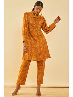 Soch - Mustard Cotton Embellished Co-ord (Set of 2)
