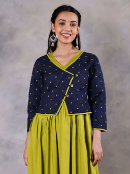 Rustorange - Mimosa Space Blue Quilted Jacket