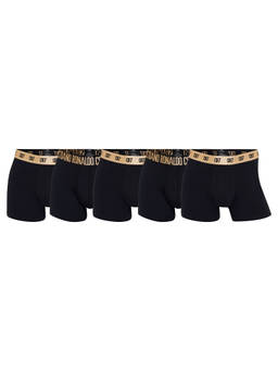 CR7 Cristiano Ronaldo - Men Black Premium Cotton Stretch Trunks - Pack of 5
