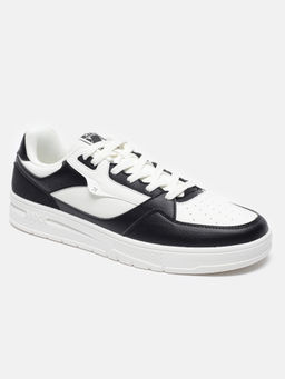 Xtep - Men Chunky Streetwear Skateboarding Lace-Up Sneakers White & Black