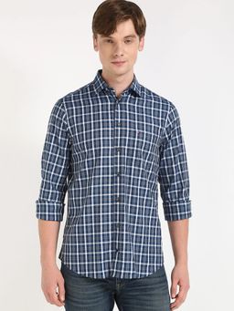 Tommy Hilfiger - Blue Checks Regular Fit Cotton Shirt