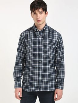 Tommy Hilfiger - Blue Checks Regular Fit Cotton Shirt