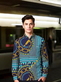 WOODLAND - Men's Multi-Colour Fs Printed Shirt