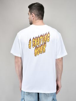 WOODLAND - White Printed T-Shirt