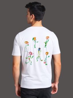 WOODLAND - White Printed T-Shirt