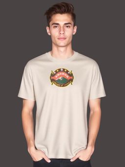 WOODLAND - Beige Printed T-Shirt