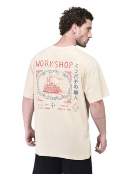 WOODLAND - Beige Printed T-Shirt