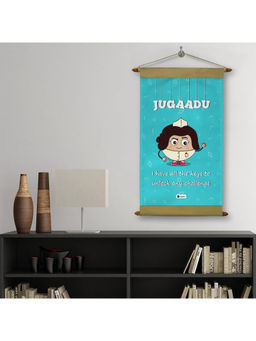 Indigifts - Friendship Gift for Best Friend Jugaadu Printed Scroll Message Card 17x9.5 Inches