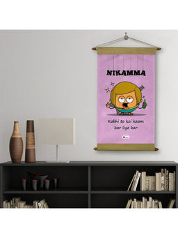 Indigifts - Friendship Gift for Best Friend Nikamma Printed Scroll Message Card 17x9.5 Inches