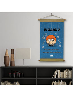 Indigifts - Friendship Gift for Best Friend Jugaadu Printed Scroll Message Card 17x9.5 Inches