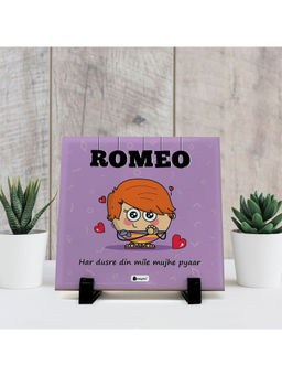 Indigifts - for Boys Romeo Printed Ceramic Tile Table Decor inches