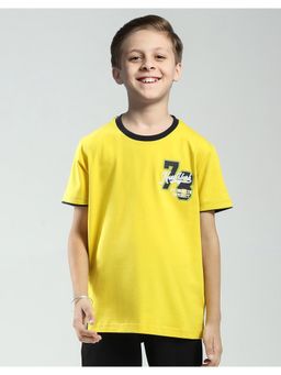 Monte Carlo - Boys Yellow Round Neck T-Shirt
