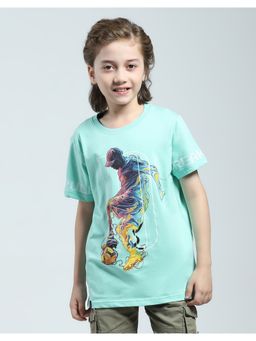 Monte Carlo - Boys Green Round Neck T-Shirt