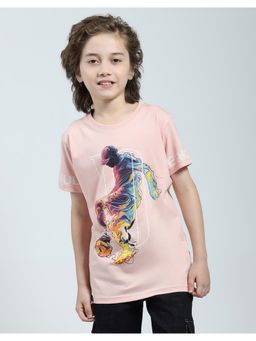 Monte Carlo - Boys Peach Round Neck T-Shirt