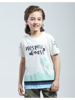 Monte Carlo - Boys White Round Neck T-Shirt