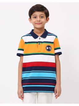 Monte Carlo - Boys Yellow and Blue Polo T-Shirt